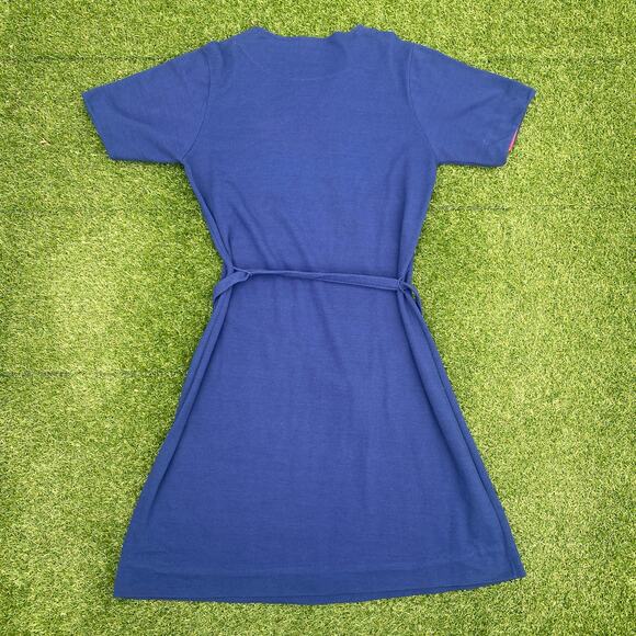 Lacoste David Crystal 1970's Vintage Belted Dress - Picture 7 of 8